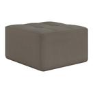 Puff Quadrado Estofado Em Espuma D33 77x44x77cm Multimóveis CR45351 Bege Escuro