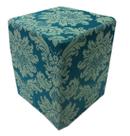 Puff Quadrado Jacquard Verde