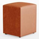Puff Quadrado L02 Sala De Estar material sintético Camel