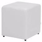Puff Quadrado material sintético Branco