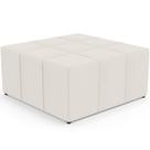 Puff Quadrado Milano 90x90cm W01 Linho Cru