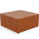 Puff Quadrado Milano 90x90cm W01 material sintético Camel Puff Quadrado Milano 90x90cm W01 material sintético Camel