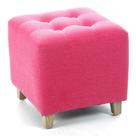 puff quadrado rosa