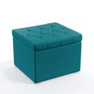 Puff Quasar Com Capitonê Sued Azul Turquesa Aradecor