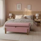 Puff Recamier Baú Versallies 150 cm Para Sala Quarto Pé De Cama Hall De Entrada Bouclé Premium Luxo