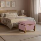 Puff Recamier Baú Versallies 50 cm Para Sala Quarto Pé De Cama Hall De Entrada Bouclé Premium Luxo