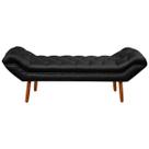 Puff Recamier Clássico Retrô Roma King Size 195cm material sintético - SOFA STORE Puff Recamier Clássico Retrô Roma King Size 195cm material sintético - SOFA STORE