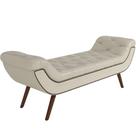 Puff Recamier Decorativo com Tachas 140 cm Santorini P05 Facto Dunas Pérola - Lyam Decor