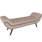 Puff Recamier Decorativo com Tachas 140 cm Santorini P05 Linho Bege - Lyam Decor Puff Recamier Decorativo com Tachas 140 cm Santorini P05 Linho Bege - Lyam Decor