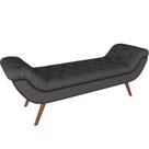 Puff Recamier Decorativo Com Tachas 140 Cm Santorini P05 Linho Cinza Escuro - Lyam Decor Puff Recamier Decorativo Com Tachas 140 Cm Santorini P05 Linho Cinza Escuro - Lyam Decor
