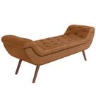 Puff Recamier Decorativo com Tachas 195 cm Santorini P05 material sintético Whisky - Lyam Decor Puff Recamier Decorativo com Tachas 195 cm Santorini P05 material sintético Whisky - Lyam Decor