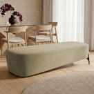 Puff Recamier Decorativo Orgânico Lavie 140cm Premium Chenille Bouclê Pérola - Desk Design
