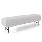 Puff Recamier Decorativo Pés em Ferro 140cm Dublin Z37 Linho Cinza Claro - Mpozenato Puff Recamier Decorativo Pés em Ferro 140cm Dublin Z37 Linho Cinza Claro - Mpozenato