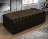 Puff Recamier Estofado De Cama Para Quarto Escritório Visitas Com Bau Que Vira Cama De Casal Super Confortável