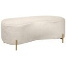 Puff Recamier Orgânico Maitê 1mt Quarto Loja Bouclê Bege Marfim