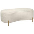 Puff Recamier Orgânico Maitê 1mt Quarto Loja Bouclê Bege Marfim