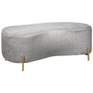 Puff Recamier Orgânico Maitê 1mt Quarto Loja Bouclê Cinza Claro