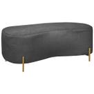 Puff Recamier Orgânico Maitê 1mt Quarto Loja Bouclê Cinza Grafite