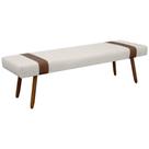 Puff Recamier Retangular para Sala Quarto Belt 160cm Bouclê