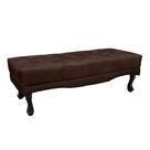 Puff Recamier Retrô Luis Xv Captonê Para Quarto Vicenza 140cm Suede S04 - D'rossi Cor Café