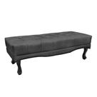 Puff Recamier Retrô Luis Xv Captonê para Quarto Vicenza 90cm Suede Cinza S04 - D'Rossi