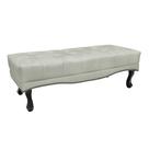 Puff Recamier Retrô Luis Xv Captonê Quarto Vicenza 90cm Veludo Prata S04 - D'Rossi Puff Recamier Retrô Luis Xv Captonê Quarto Vicenza 90cm Veludo Prata S04 - D'Rossi