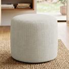 Puff Redondo 50cm Sala De Estar Living Coliseu W01 Linho Cru - Lyam Decor