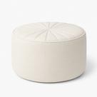 Puff Redondo 73cm Hermon Boucle Off White - Sallar Home