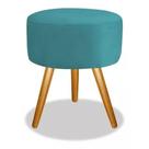 Puff Redondo Banqueta mesa de cabeceira em suede