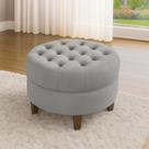 Puff Redondo Capitonê Amsterdã Decorativo Moderno Suede Para Sala Estar Quarto AV Puff Redondo Capitonê Amsterdã Decorativo Moderno Suede Para Sala Estar Quarto AV