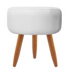 Puff Redondo classic Decorativo Sala E Escritório Branco