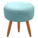 Puff Redondo Classic Suede Azul Puff Redondo Classic Suede Azul