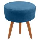 Puff Redondo Classic Suede Azul Royal Puff Redondo Classic Suede Azul Royal
