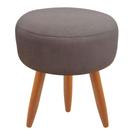Puff Redondo Classic Suede Marrom Claro