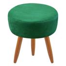 Puff Redondo Classic Suede Verde Militar