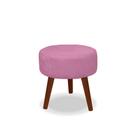 Puff Redondo Decorativo Panqueta De Apoiar Os Pés Suede Rose