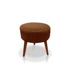 Puff Redondo Decorativo Panqueta De Apoiar Os Pés Suede Terracota