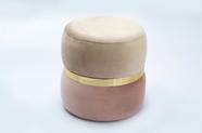 Puff Redondo Estofado Job Com Argola -ManceboStore