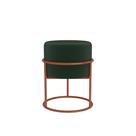 Puff Redondo Iron Argola Ferro Aço Carbono Verde
