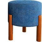 Puff Redondo Luxo Decorativo Charme - Azul Linho Puff Redondo Luxo Decorativo Charme - Azul Linho