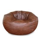 Puff Redondo material sintético Café