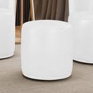Puff Redondo Orgânico Malu Assento Espuma material sintético Branco D'Rossi