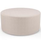 Puff Redondo Orgânico Para Living 90cm Lola W01 Bouclê Creme - Lyam Decor