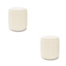 Puff Redondo Orgânico para Sala kit 2 Malu Bouclê M11 - D'Rossi
