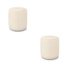Puff Redondo Orgânico para Sala kit 2 Malu Sintético M11 - D'Rossi