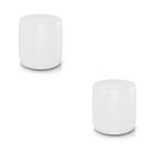 Puff Redondo Orgânico para Sala Kit 2 Malu Sintético PU M11 - D'Rossi