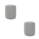 Puff Redondo Orgânico para Sala Kit 2 Malu Suede M11 - D'Rossi