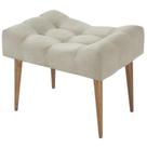 Puff Requinte Sued Azul Turquesa - Kimi Design