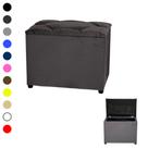 Puff Retangular Baú Moderno Espaçoso Pufe Decorativo Puff Retangular Baú Moderno Espaçoso Pufe Decorativo