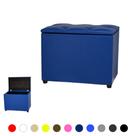 Puff Retangular Baú Moderno Espaçoso Pufe Decorativo